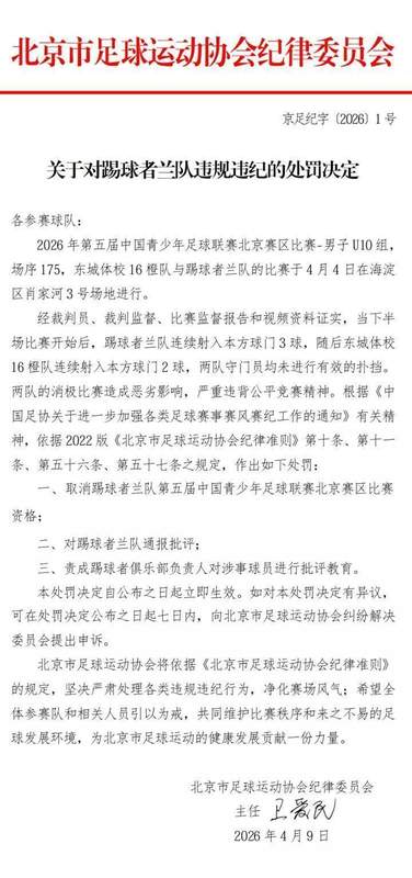 技术视角下的青少年足球诚信危机:从U10假球事件透视青训体系深层漏洞 体育新闻